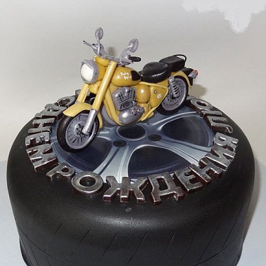 Торт жёлтый мотоцикл купить - уфа.сладкоежкин.рф